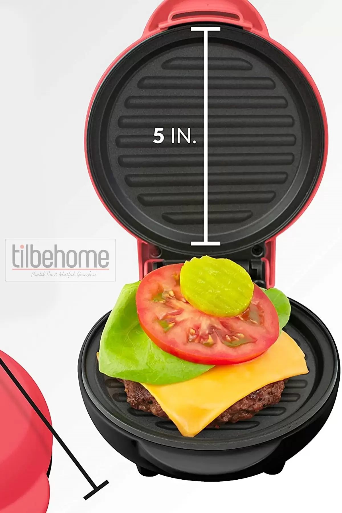 Mini Waffle Hamburger Köfte Izgara Makinesi Cutte Little Elektrikli Mutfak Kırmızı Maker Grill