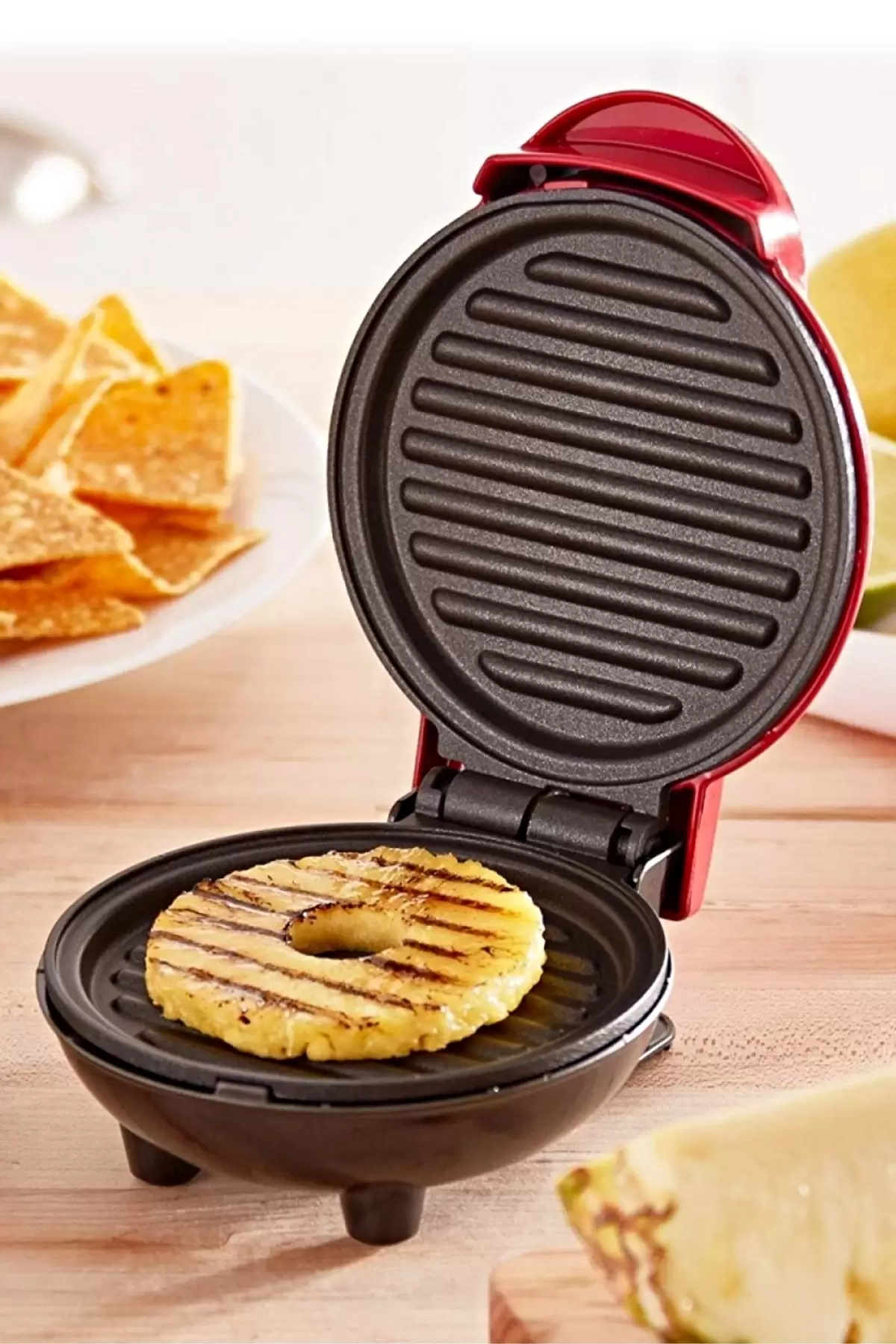 Mini Waffle Hamburger Köfte Izgara Makinesi Cutte Little Elektrikli Mutfak Kırmızı Maker Grill