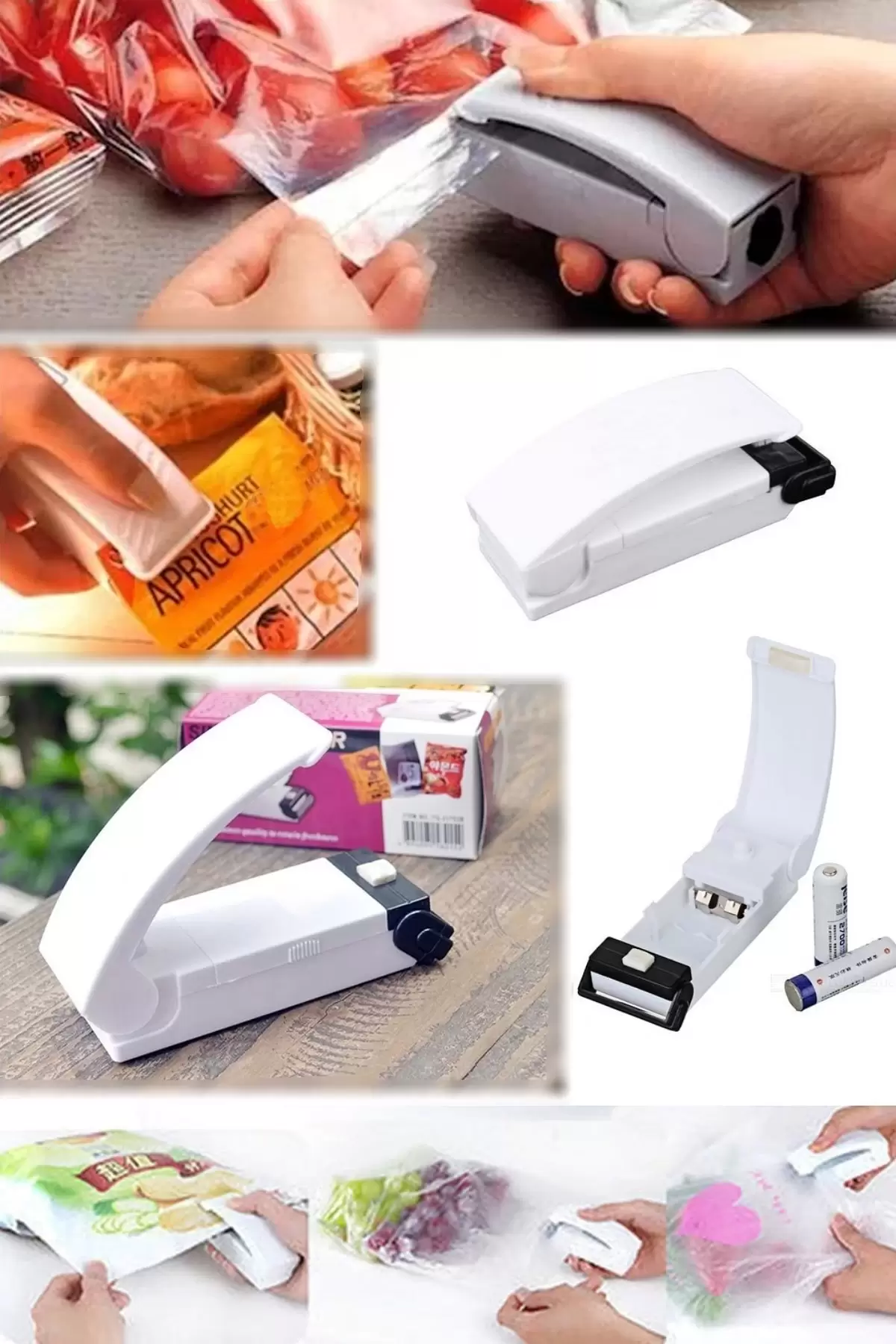 Poşet Kapatıcı Super Handy Sealer Isıtıcılı Korea Type Pilli Mini Sealing Poşet Yapıştırma Aleti