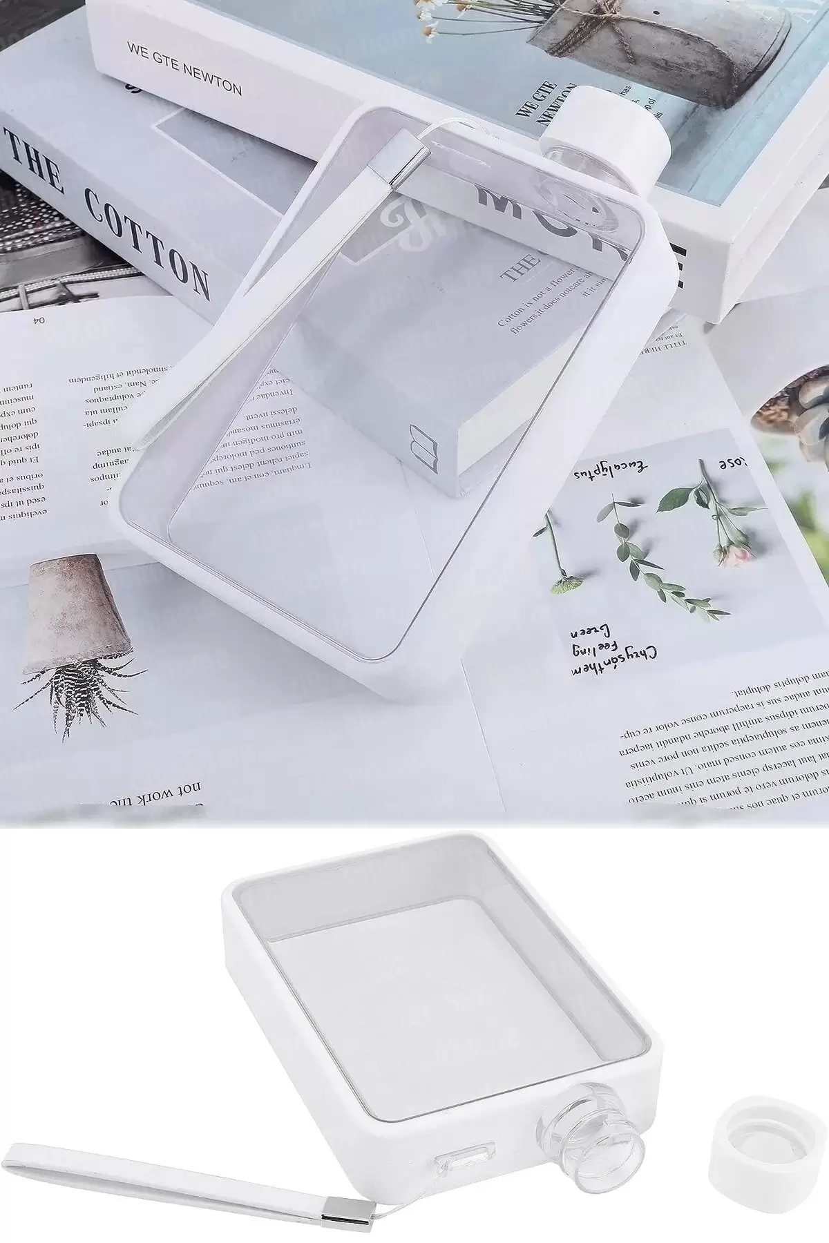 Tablet Matara Figürlü Motivasyon Sticker A5 Spor Su Şişesi Taşınabilir Askılı Meşrubat Kutusu 380ml