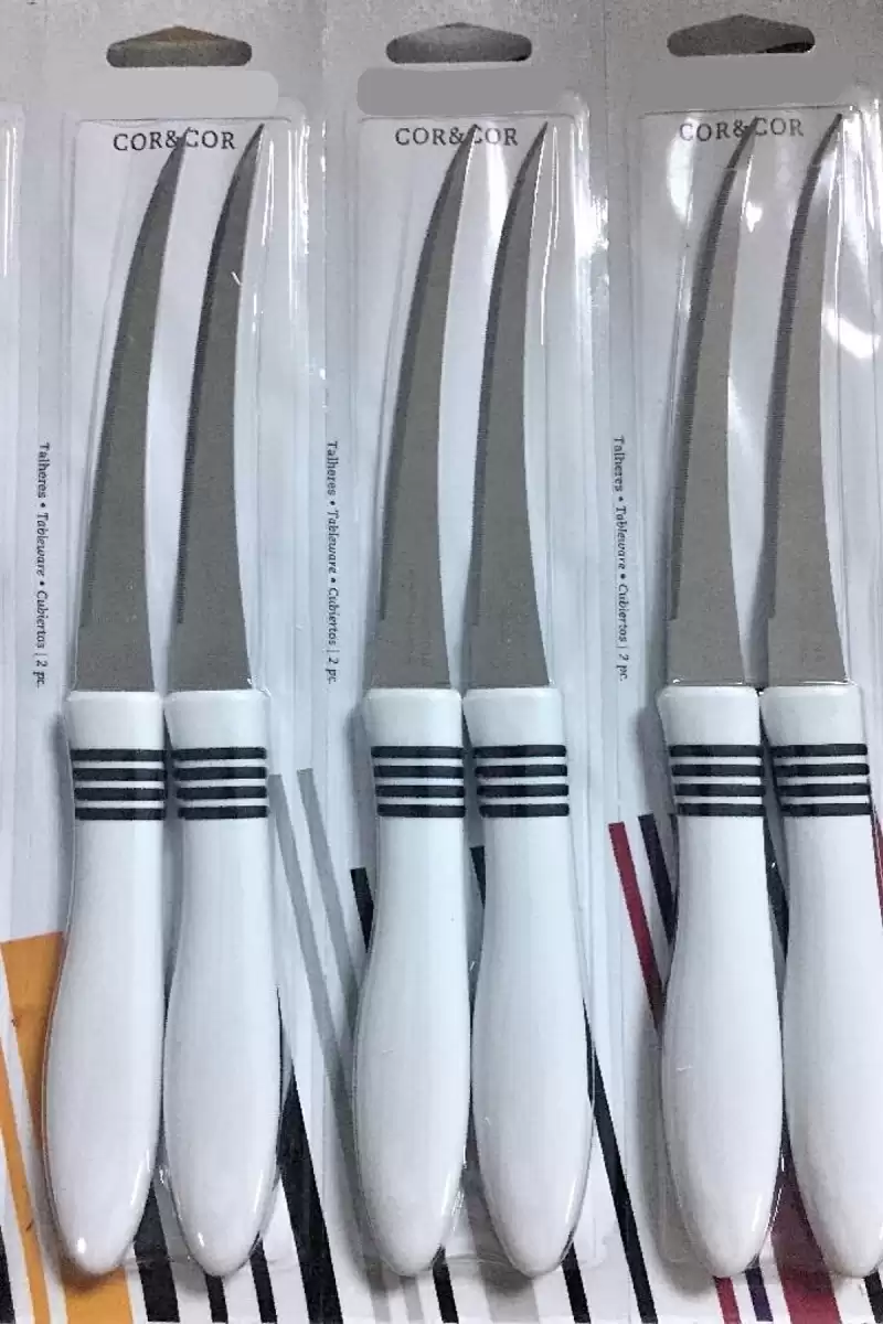 2li Uzun Lazer Kesim Bıçak Kıvrımlı Domates Sebze Meyve Bıçağı