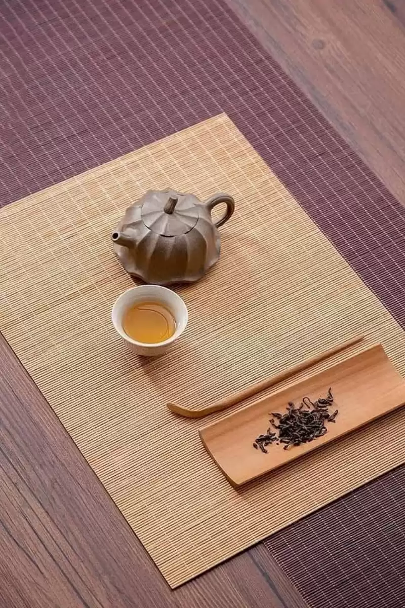 2li Naturel Bambu Hasır Banyo Matı Kaydırmaz Çamaşır Makine Örtüsü Mutfak Bulaşık Matı Su Geçirmez