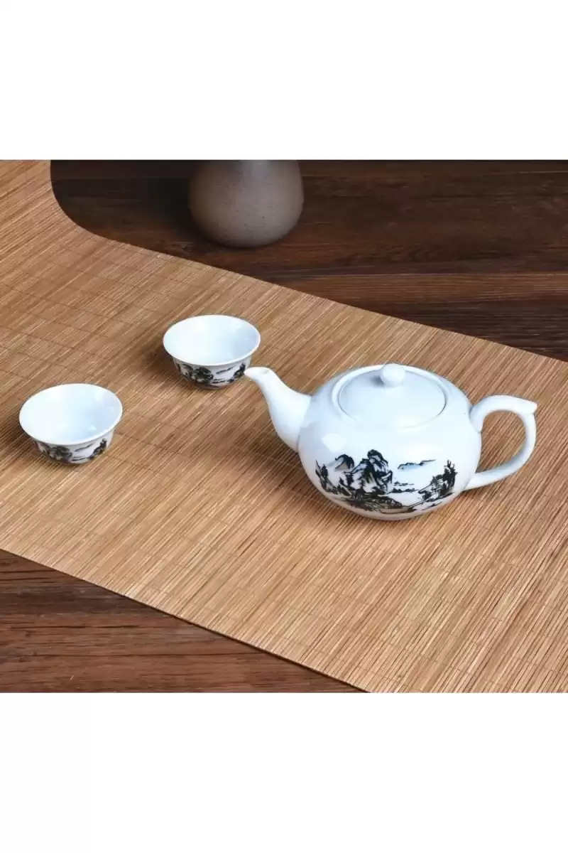 2li Naturel Bambu Hasır Banyo Matı Kaydırmaz Çamaşır Makine Örtüsü Mutfak Bulaşık Matı Su Geçirmez
