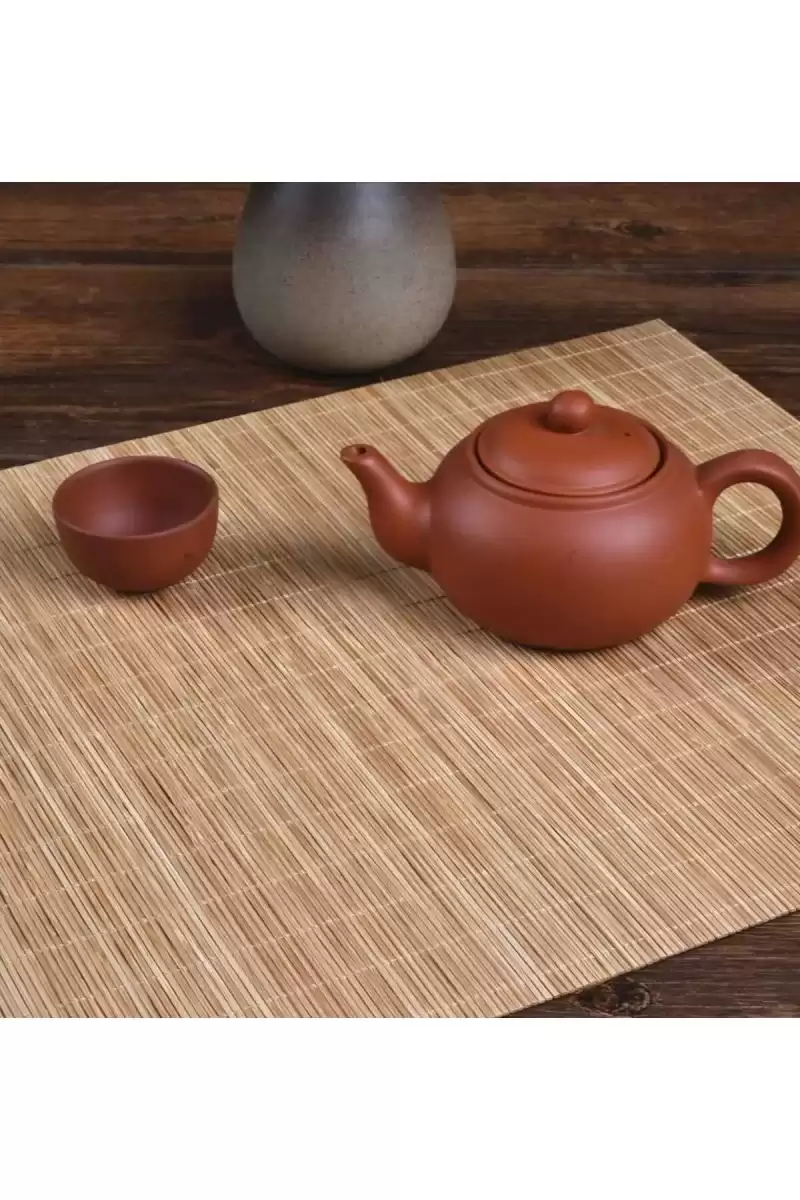 2li Naturel Bambu Hasır Banyo Matı Kaydırmaz Çamaşır Makine Örtüsü Mutfak Bulaşık Matı Su Geçirmez