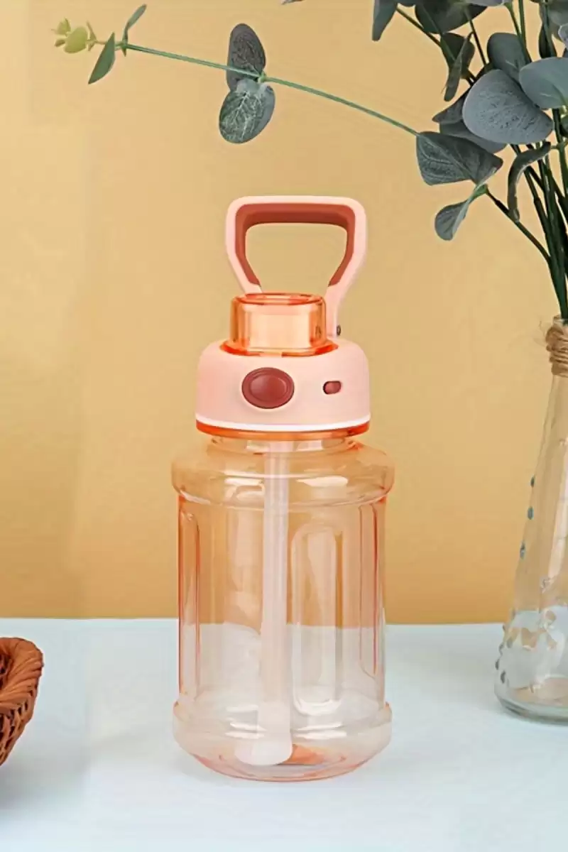 Motivasyonel Sporcu Su Şişesi Tritan Suluk Su Matarası Pipetli Suluk 800ml