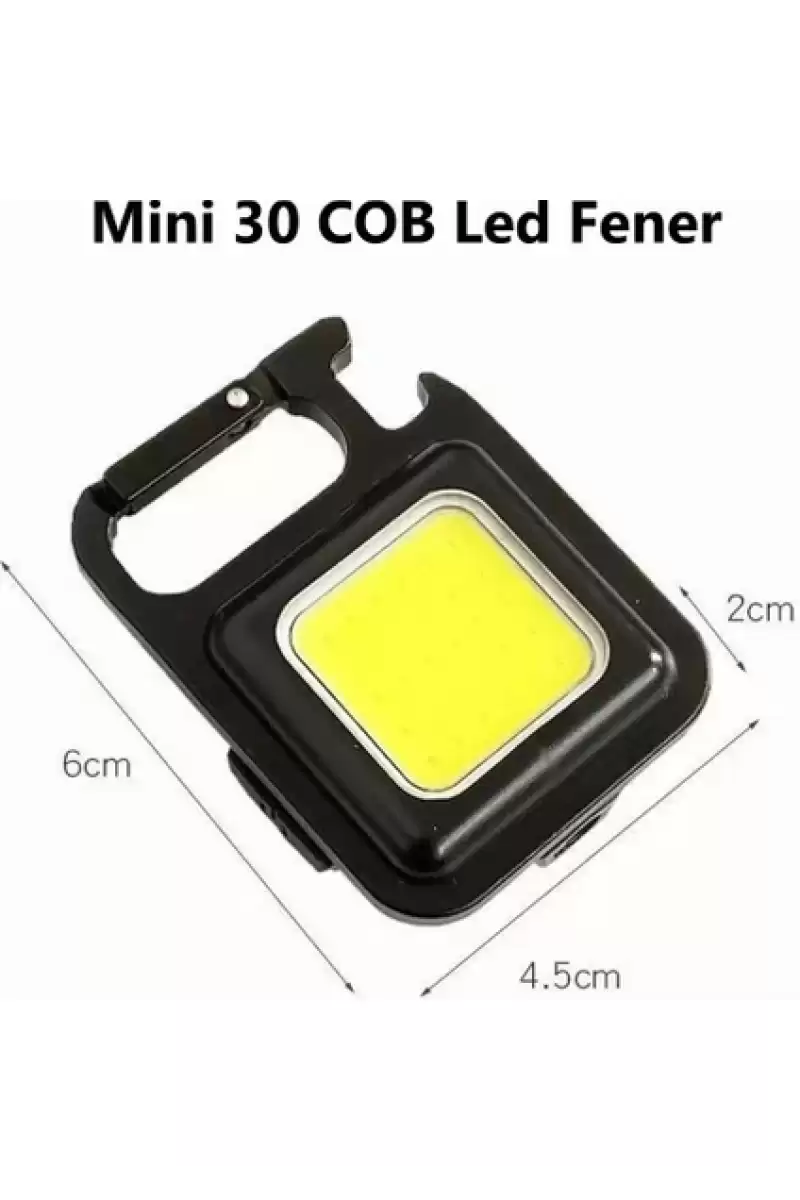 2li USB Şarjlı El Feneri Mini LED Lamba Anahtarlık Taşınabilir 4 Fonksiyonlu Kamp ve Ofis Lambası