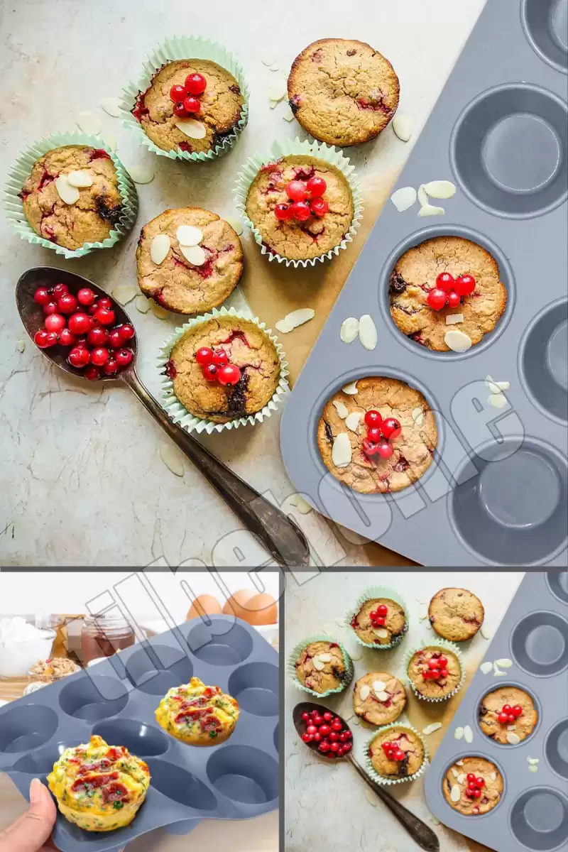12li Silikon Muffin Kalıbı Kurabiye Tatlı Cupcake Kek Kalıbı Yapışmaz Gıdaya Uygun Pişirme Kapsülü