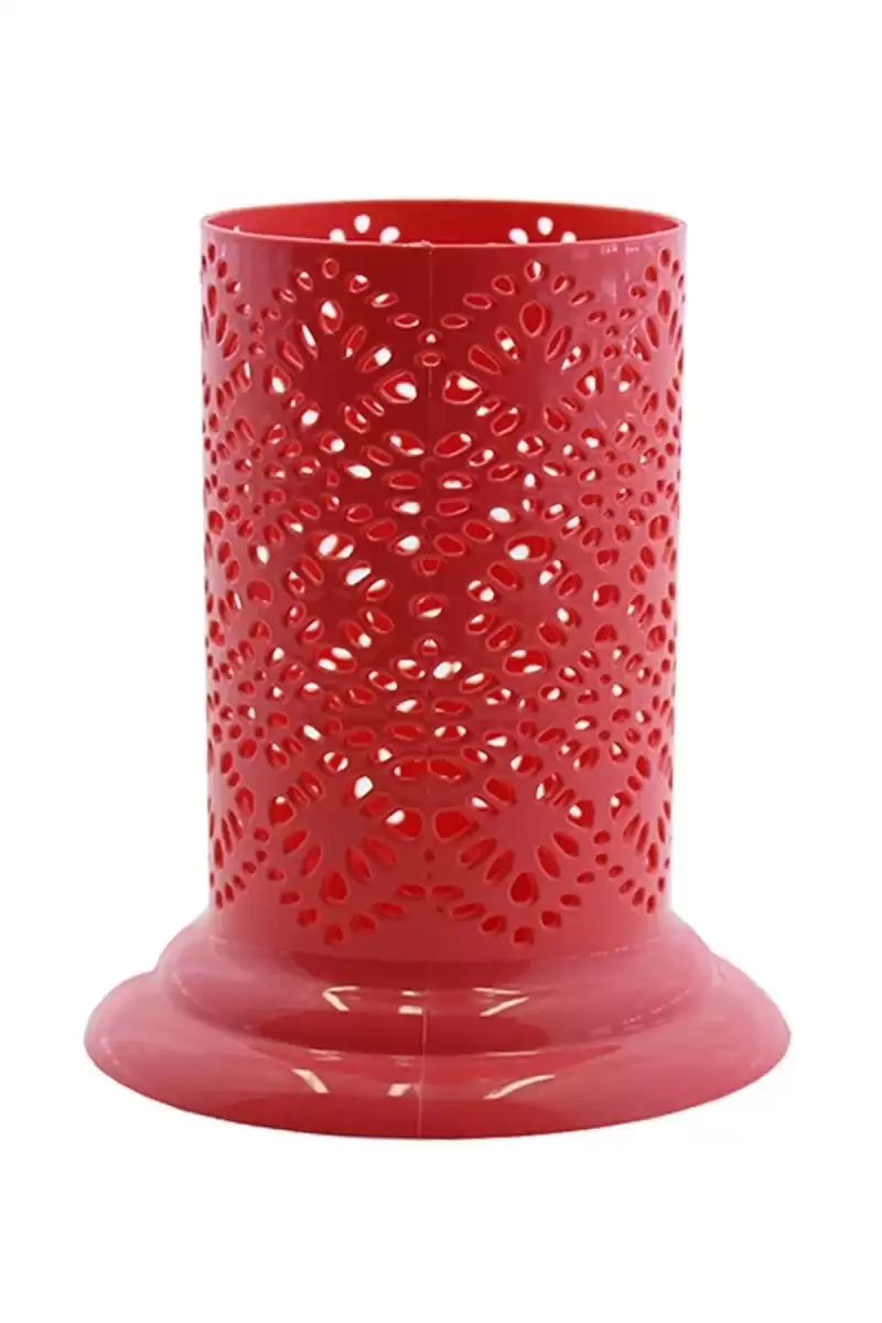 Dantelli Dik Kaşıklık Abs Plastik Renkli Kaşık Kabı Dantel Örgülü Kaşıklık
