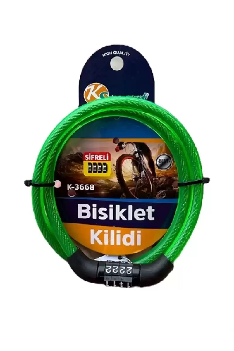 İnce Şifreli Bisiklet Kilidi 65 cm