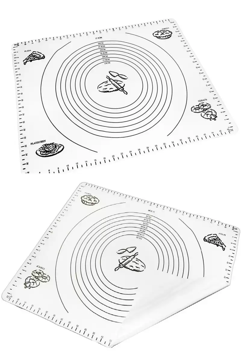 Silikon Hamur Matı Hamur Açma Pasta Fırın Altlığı Matı Ölçülü Hamur Yoğurma Renkli Büyük Boy 65X45