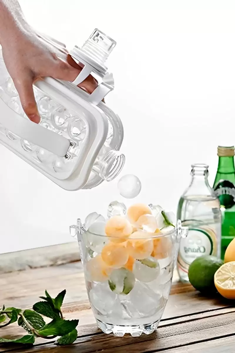 Katlanır Buz Küpü Kalıbı Matara İçecek Şişesi Taşınabilir Suluk Kalıbı Maker Su Şişesi Buzluk