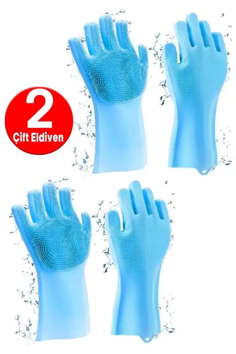 Sihirli Silikon Bulaşık Araç Yıkama Evcil Hayvan Yıkama Eldiveni Mutfak Ev Magic Temizlik Eldiveni