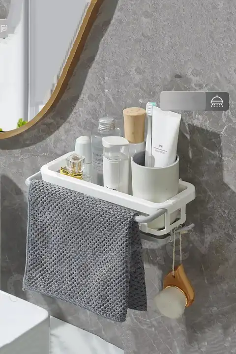 Yapışkanlı Dolap İçi Düzenleyici Mutfak Banyo Lavabo Askılı Organizer Bulaşıklık Sabunluk Seti