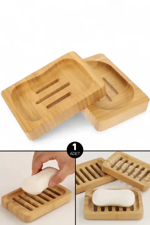 Doğal Bambu Katı Sabunluk Mutfak Banyo Organizeri Dekoratif Hamam Sauna Sabunluk