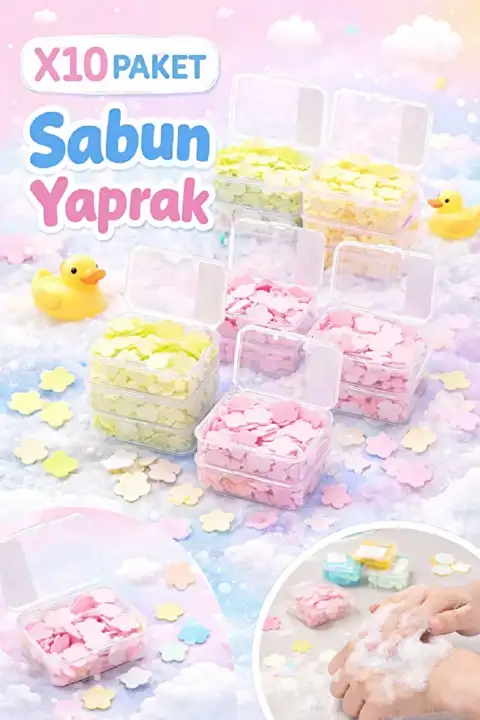 10 Kutu Parfümlü Eriyen Mini Kağıt Sabun Öğrenci Çocuk Okul Dezenfektan Mis Kokulu El Sabunu