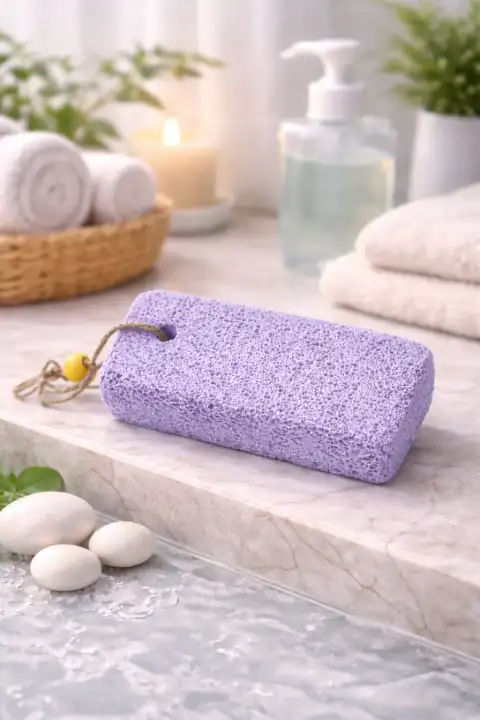 Ponza Taşı Ayak & Topuk Bakım Taşı İpli Asmalı Ponza Topuk Törpüsü Pedikür Taşı