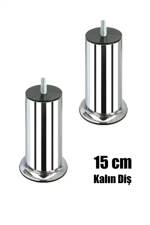 Baza Ayağı Koltuk Ayağı Kanepe Ayağı Civatalı 15 Cm 3/8 Kalın Diş (2 Adet)