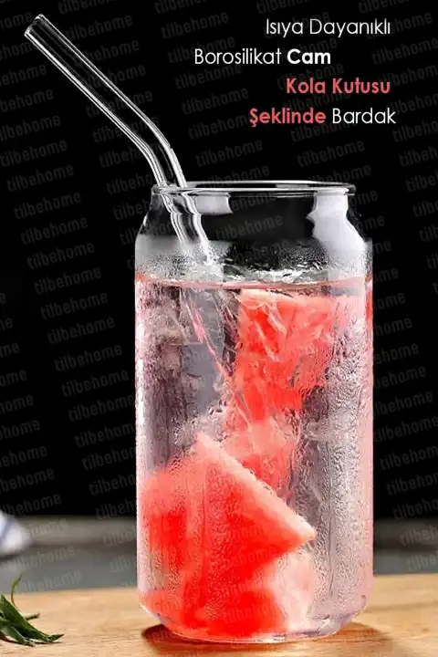 Kola Kutusu Şeklinde Bardak Süt Çay Kahve Su Sunum Bardağı Isıya Dayanıklı Borosilikat Bardak