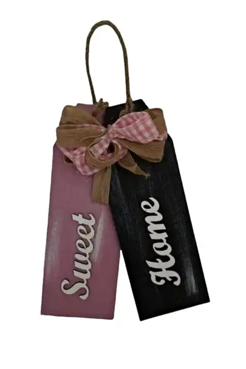 Dekoratif Ahşap Pantalon Tasarımlı Sweet Home Yazılı Duvar Süsü