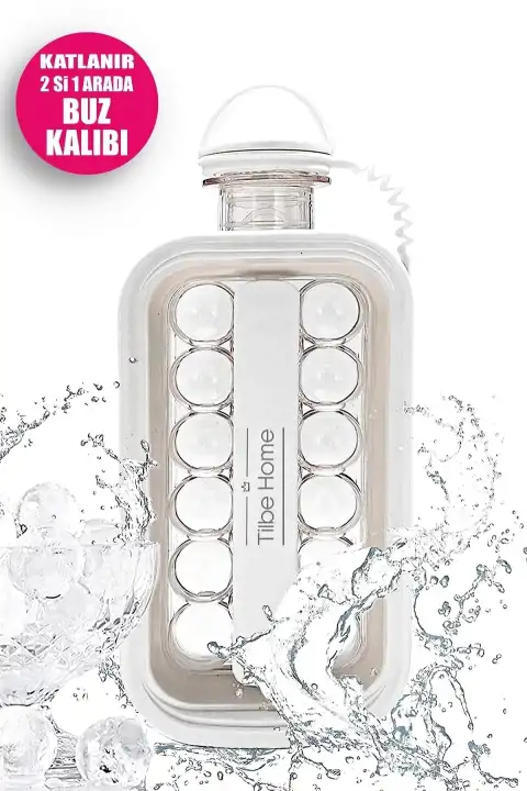 Katlanır Buz Küpü Kalıbı Matara İçecek Şişesi Taşınabilir Suluk Kalıbı Maker Su Şişesi Buzluk