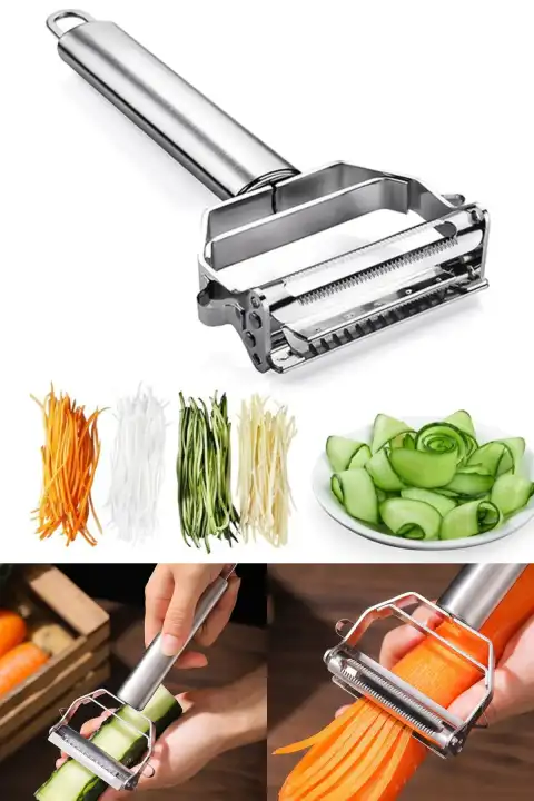Multi Pratik Paslanmaz Çelik Turbo Jülyen Meyve Sebze Soyucu Kesici Doğrayıcı