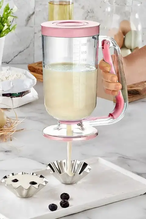 Pankek Dağıtıcı Hamur Porsiyonlayıcı Muffin Pankek Şekillendirici Krema Puding Ölçekli Dökme Aracı