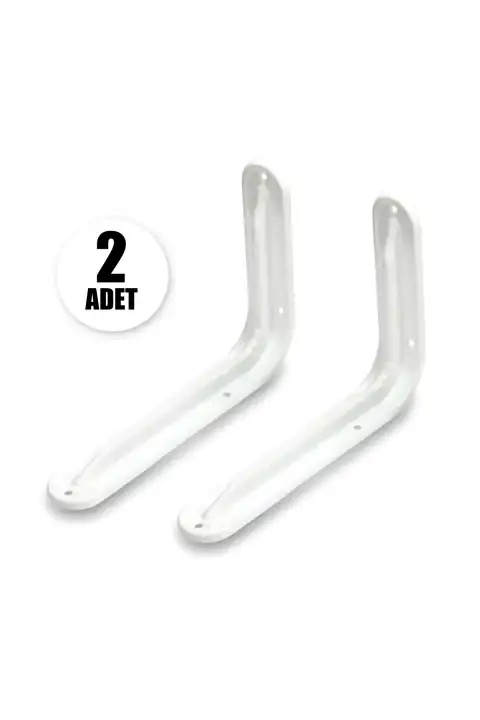 Raf Altı Ayak Raf Tutucu L Demir 22 X 16 Cm Beyaz Montaj Aparatı (2 Adet)