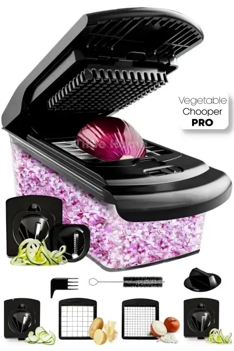 Vegetable Chopper Pro Küp Rende Hazneli Sebze Doğrayıcı Dicer Dilimleyici Spiral Kesici Mutfak Seti