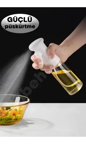 Cam Sprey Yağdanlık Airfryer Püskürtmeli Sprey Şişe Ayçiçek Zeytinyağı Sirkelik 200 ml