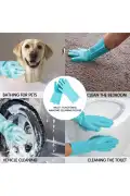 Sihirli Silikon Bulaşık Araç Yıkama Evcil Hayvan Yıkama Eldiveni Mutfak Ev Magic Temizlik Eldiveni