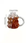 Kulplu Üzüm Tanesi Boncuk Şekilli Borosilikat Bardak 350ml Isıya Dayanıklı Kahve Sunum Bardağı