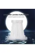 Portatif Şarjlı Araç içi Süpürgesi Vakumlu Kablosuz Pratik Toz Kül Temizliği Filtreli Mini Süpürge