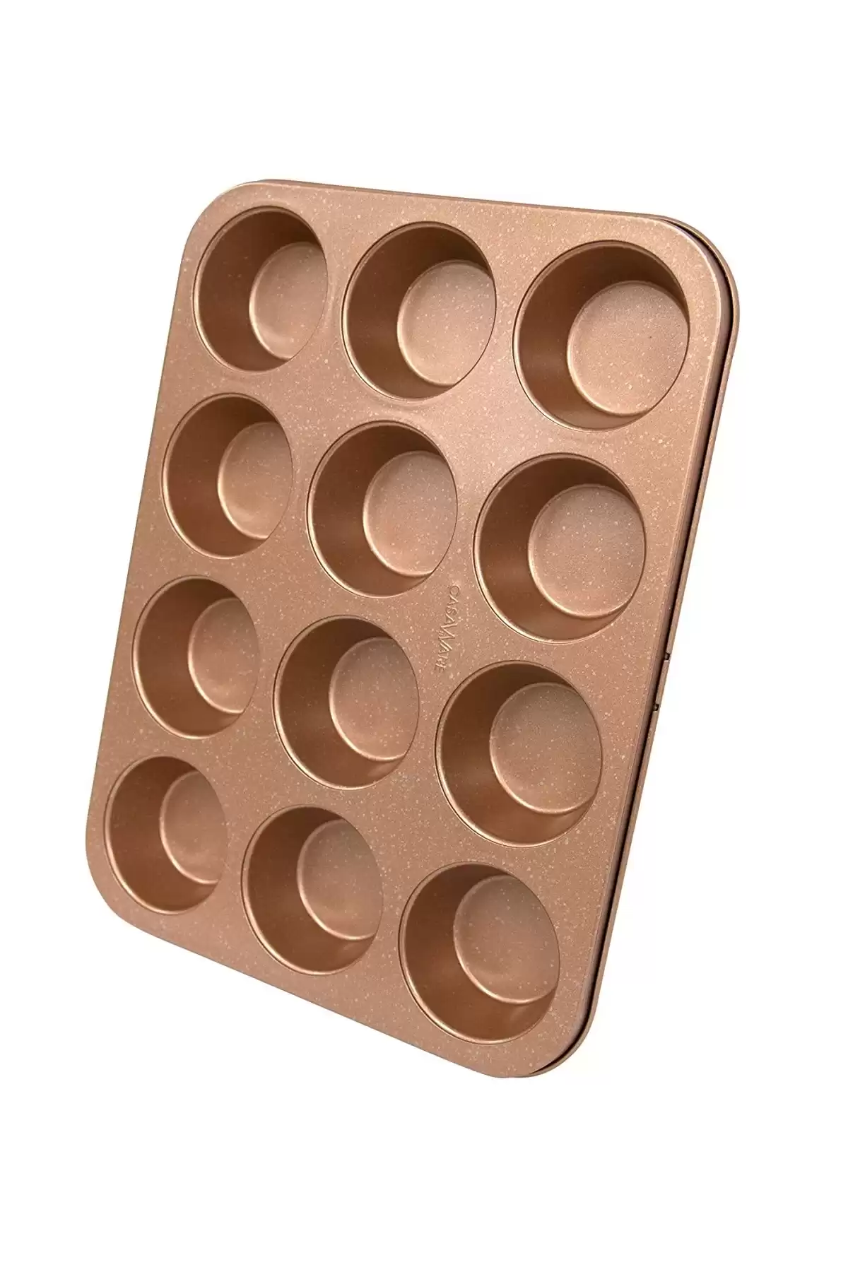 Muffin Kalıbı 12li Kek Kurabiye Cupcake Muffin Kalıbı Fırın Kapsül Tepsi Granit Kaplama Rise Gold