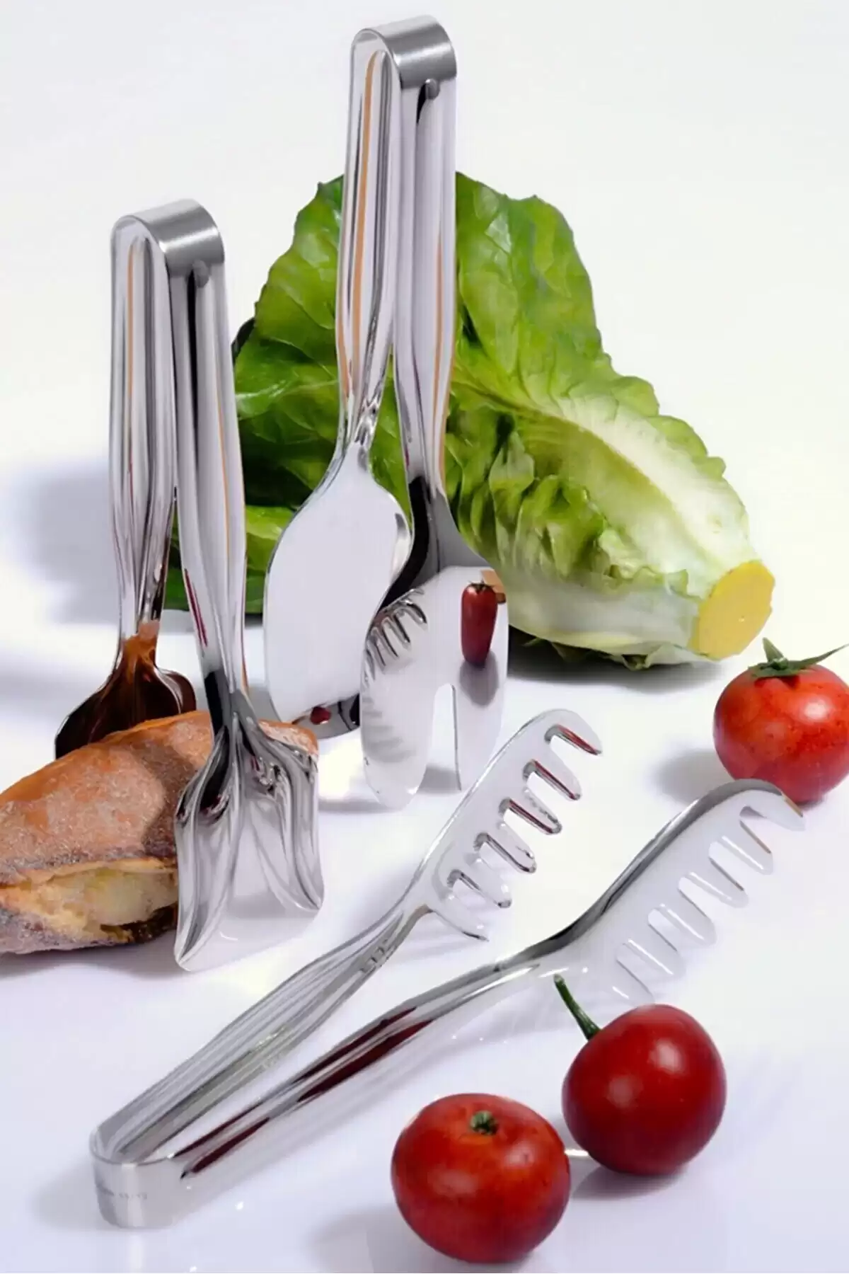 Salata Maşası Pasta Makarna Izgara Mangal Maşası Çelik Kızartma Kepçe Kevgir Süzgeç Servis Maşa