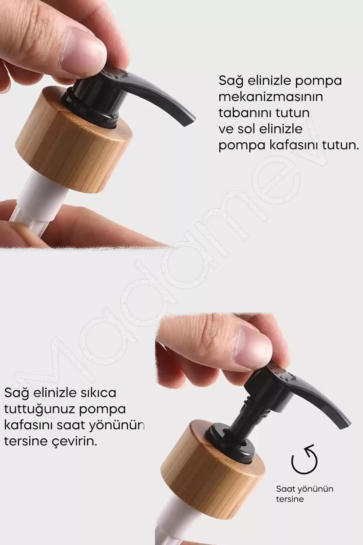 2’li Hands Dishes Siyah Beyaz Dekoratif Mutfak Banyo Sıvı Cam Sabunluk Seti 500ml Bambu Stantlı Set