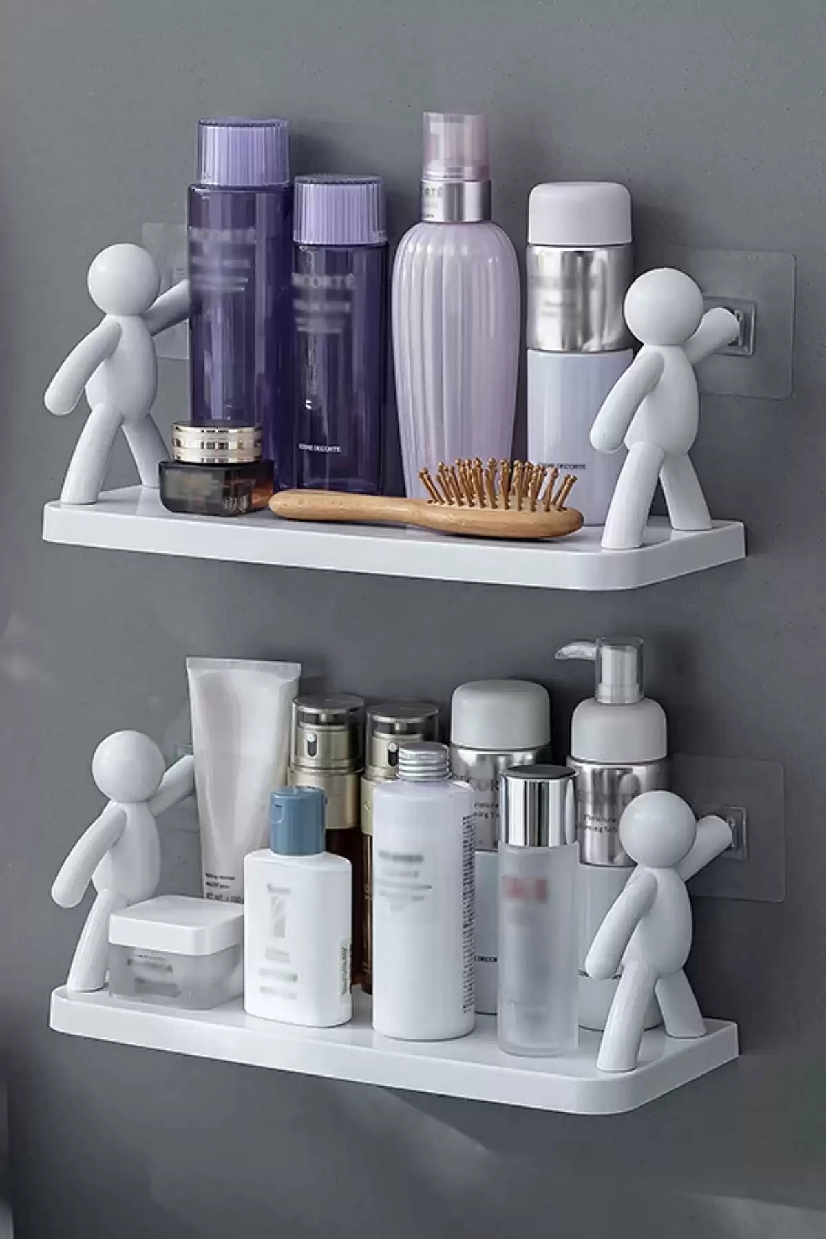 Kendinden Yapışkanlı Craft Banyo Rafı Baharatlık Mutfak Organizer Duvara Monte Raf Düzenleyici