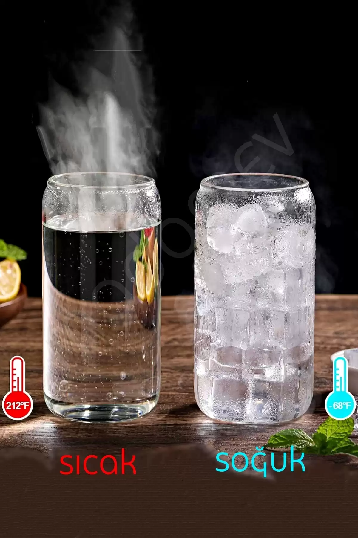 6lı Bambu Kapaklı Pipetli Cam Bardak Isıya Dayanıklı Borosilikat Kola Şekilli Kahve Sunum Bardağı