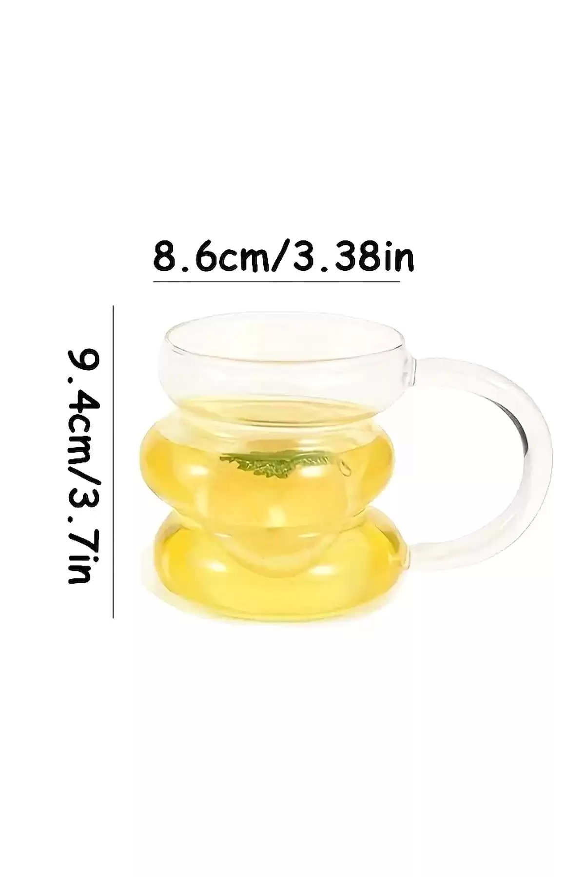 6lı Üç Büklüm Kulplu Dev Şeritli Cam Bardak Pipetli Meşrubat Kahve Sunum Kokteyl Bardağı 400ml Seti