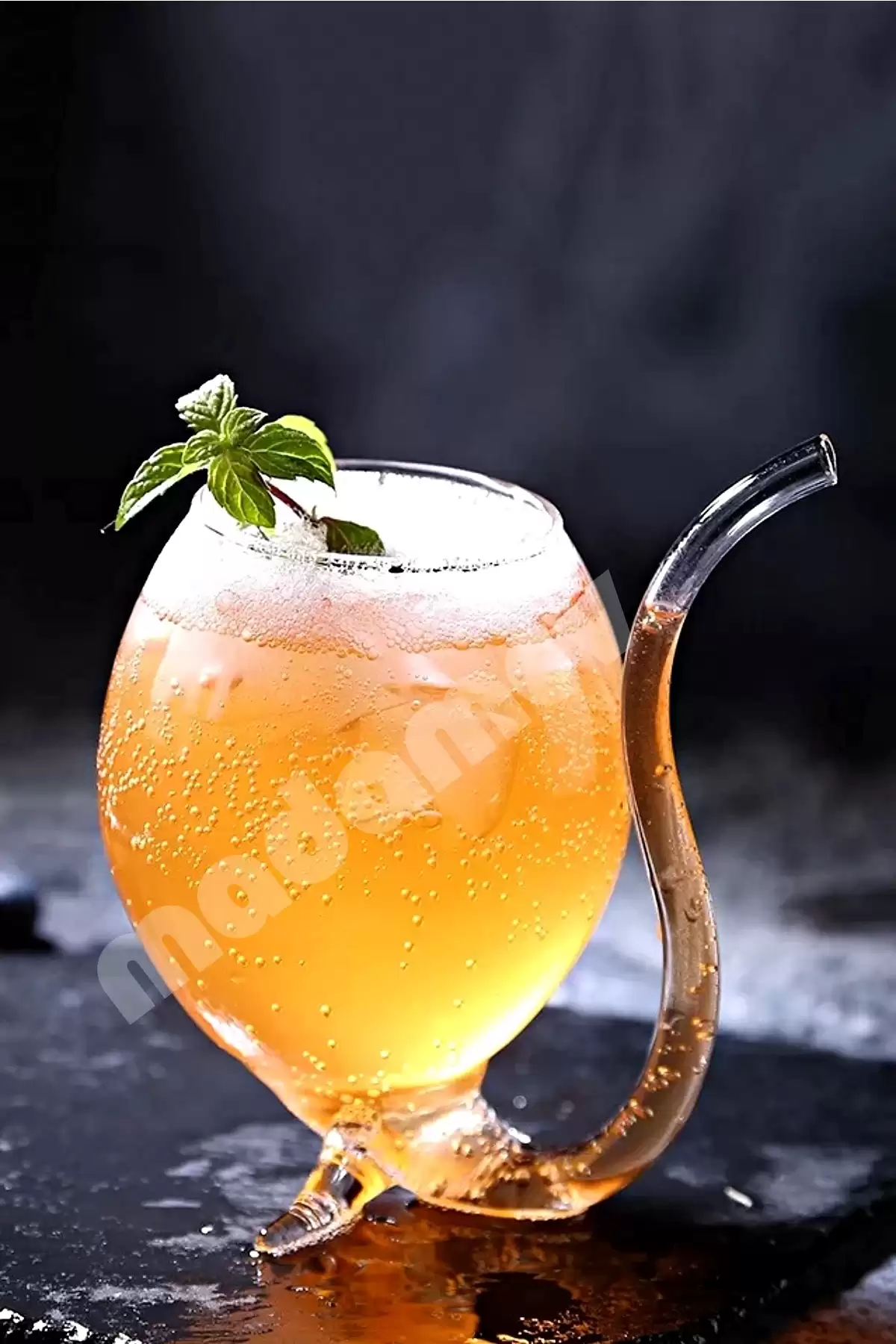 3lü Özel Parti Bardak Seti Spiral Cocktail Vampir Kokteyl Coupes Vaso Borosilikat Bardaklar