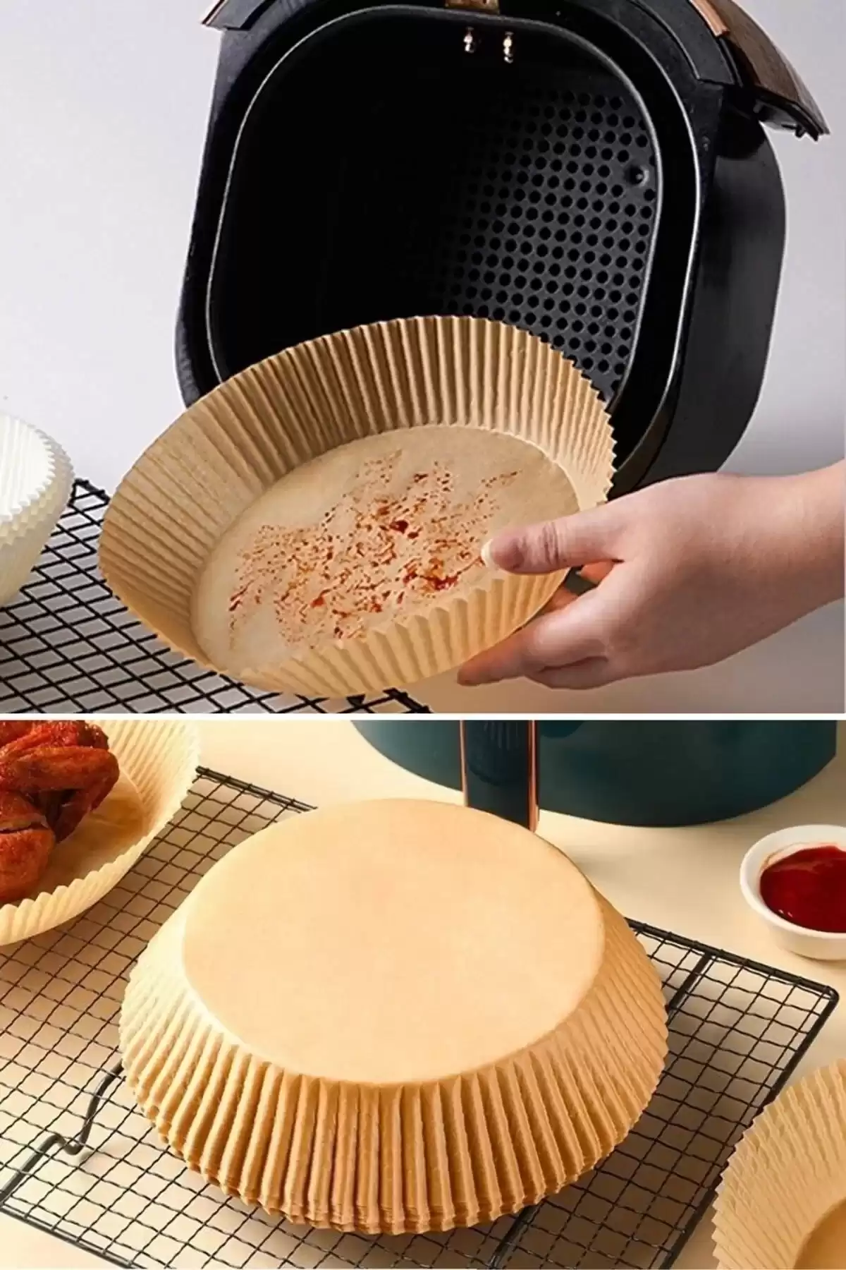 Airfryer Pişirme Kağıdı Hava Fritözü Yağ Geçirmez Kalıp Xiaomi Philips Tefal Kumtel Tüm Model