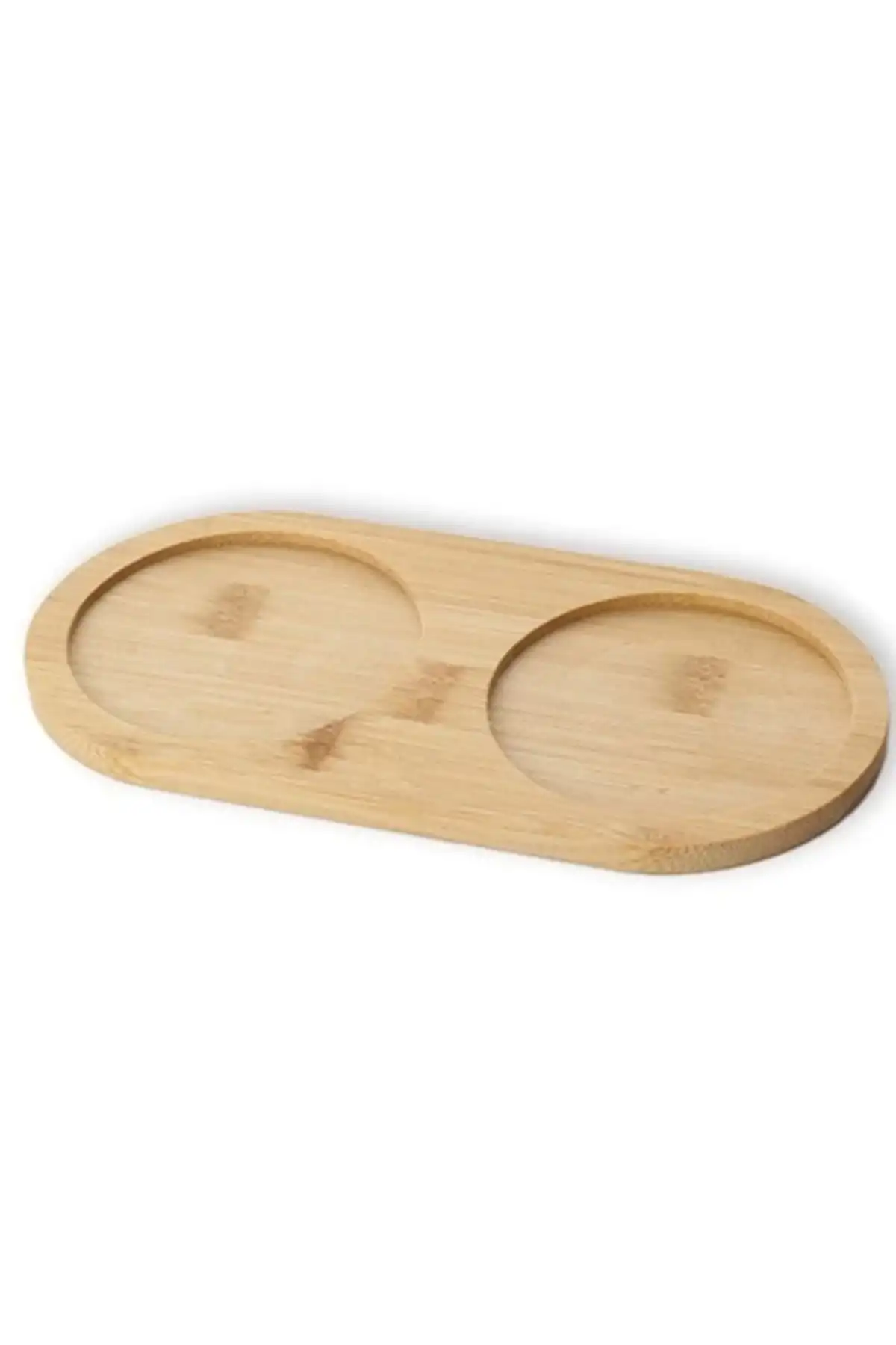 Bambu Ahşap Yağdanlık Standı,Doğal 2 Bölmeli Yağdanlık Altlığı,Oval Sıvı Sabun Altlığı