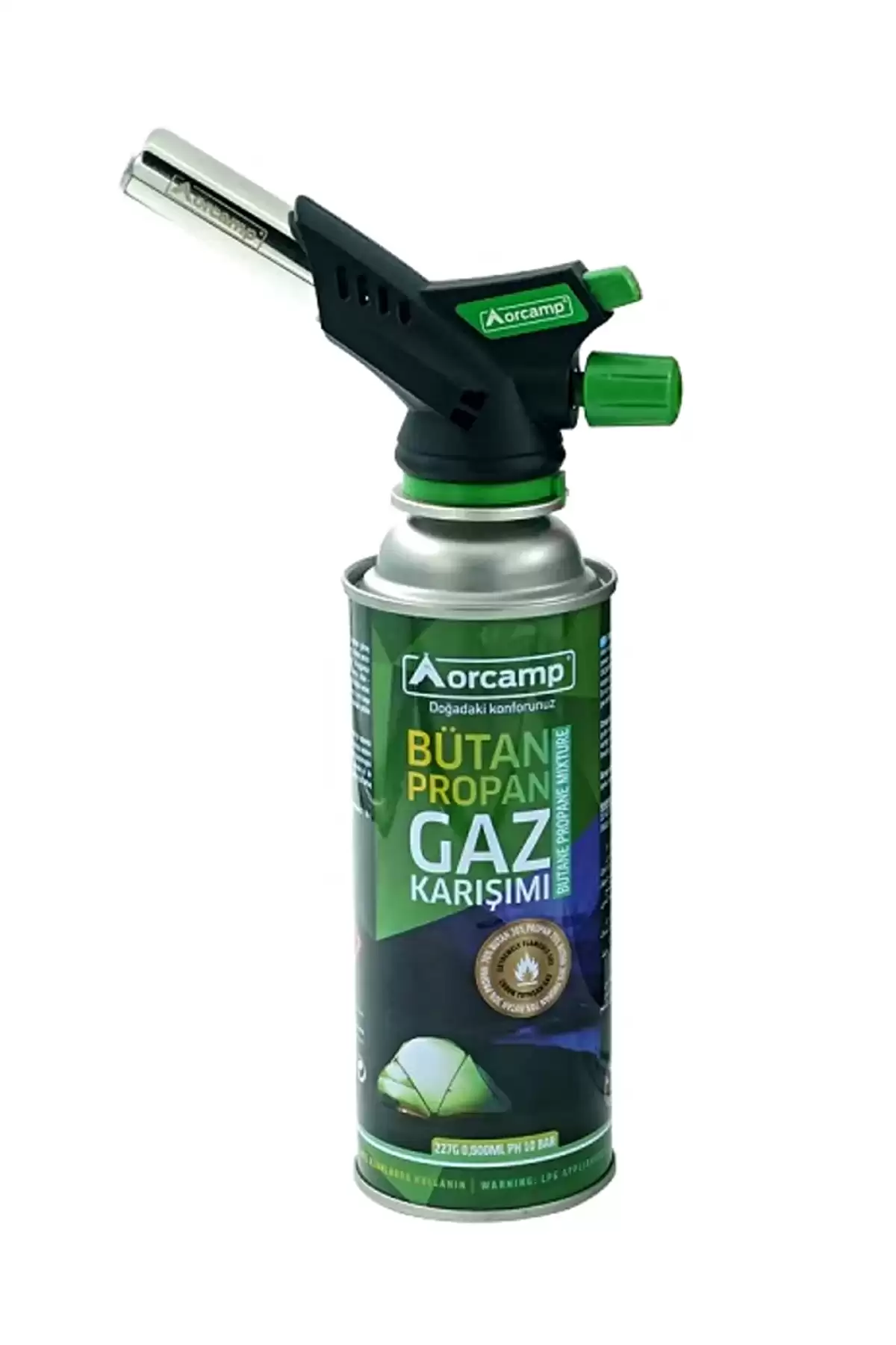 Çakmaklı Kartuş Pürmüz Seti Yeşil Torch KTS-227 GR Başlık + Yedek Gaz Seti