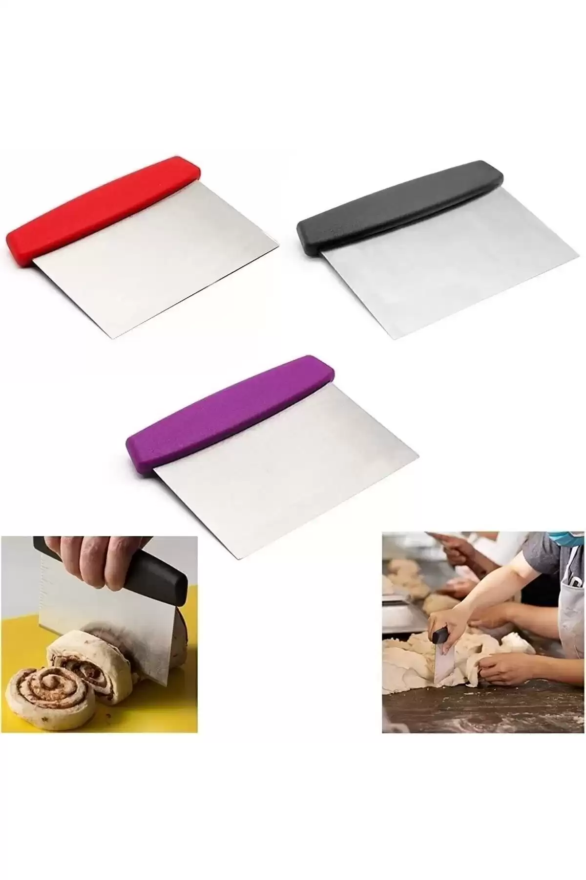 Spatula Palanmaz Çelik Spatula Hamur Kesme Pratik & Hamur Kesici