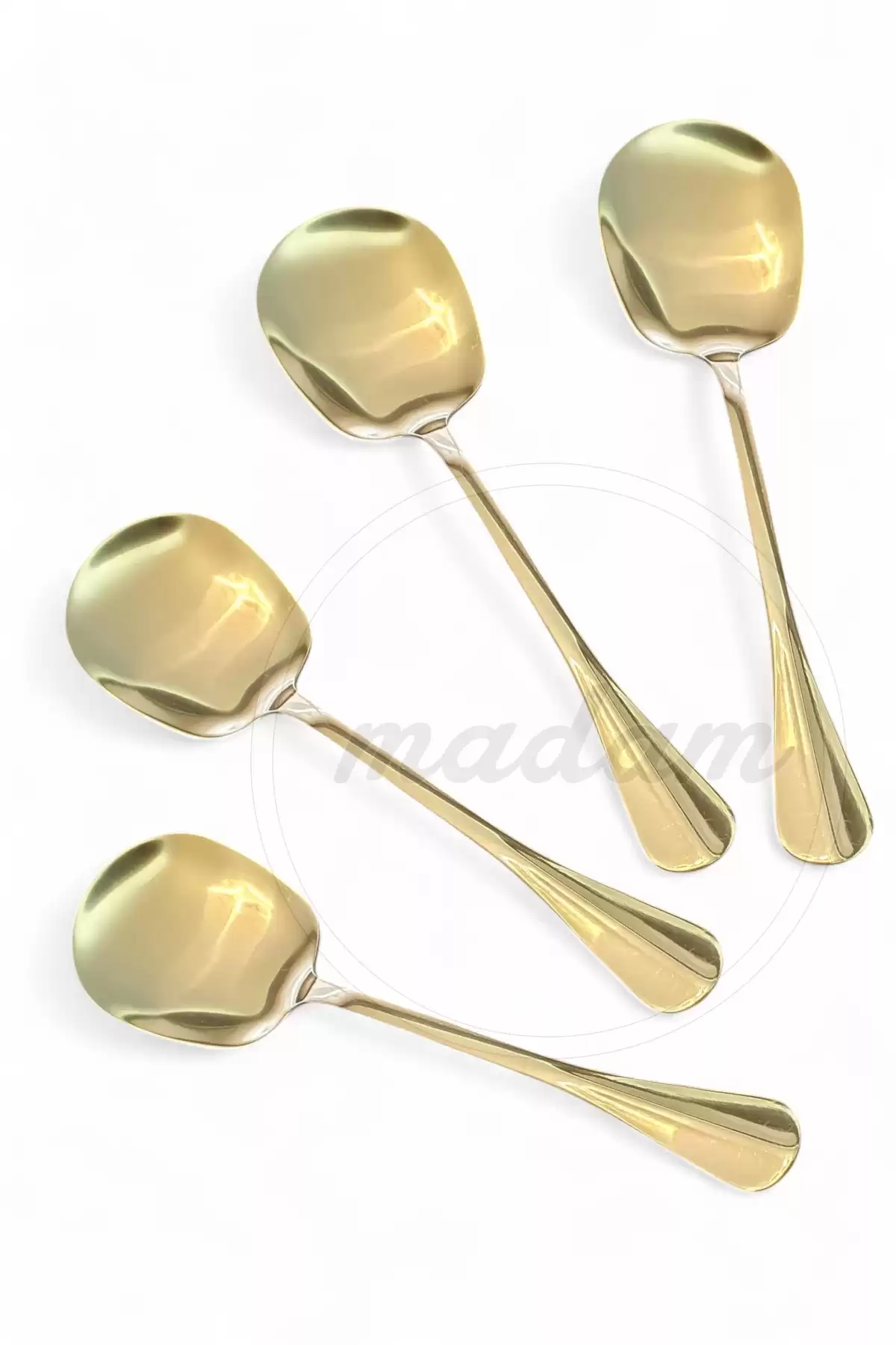 Gold Servis Kaşığı Paslanmaz Çelik Lüx Salata Börek Pasta Fırın Tavuk Patates Servis Kaşığı