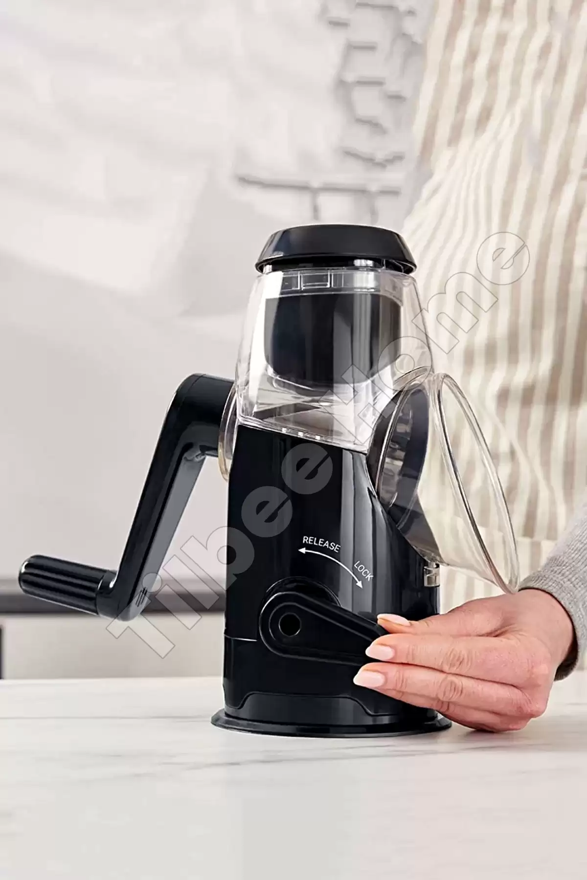 Vegetable Grinder Pro Dilimleyici Öğütücü 3 Çelik Bıçaklı Kollu Rende Sebze Doğrayıcı Mutfak Robotu