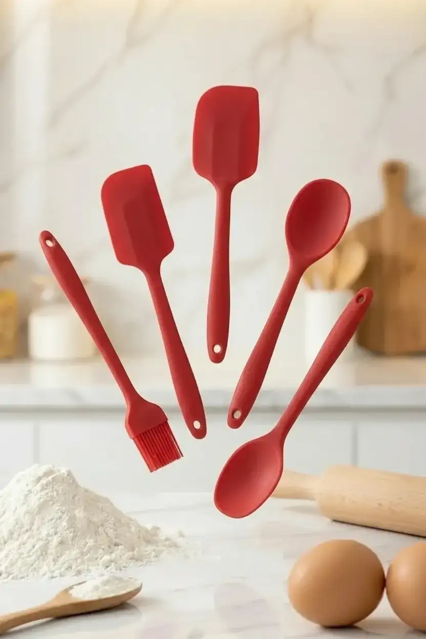 5’li Silikon Mutfak Gereçleri Seti – Isıya Dayanıklı, Şık ve Modern Tasarım