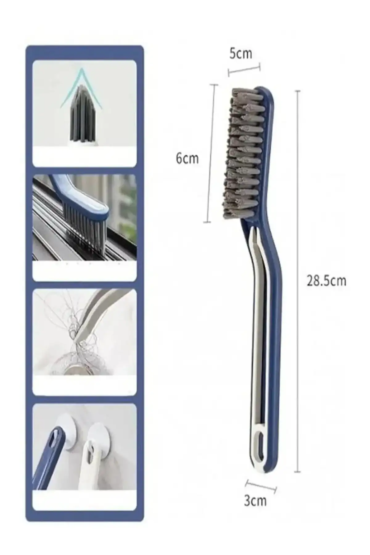 4 Adet Cımbız Maşalı V Uçlu Gider Açıcı Temizlik Fırçası Banyo Mutfak Lavabo Fayans Köşe Oluk Fırça