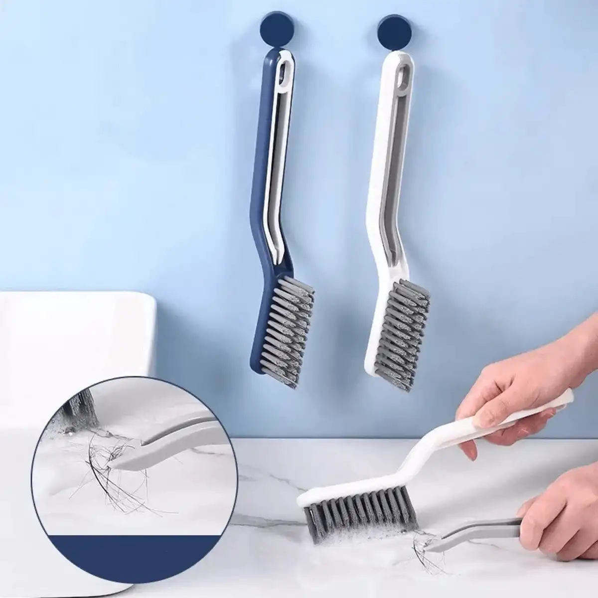 4 Adet Cımbız Maşalı V Uçlu Gider Açıcı Temizlik Fırçası Banyo Mutfak Lavabo Fayans Köşe Oluk Fırça