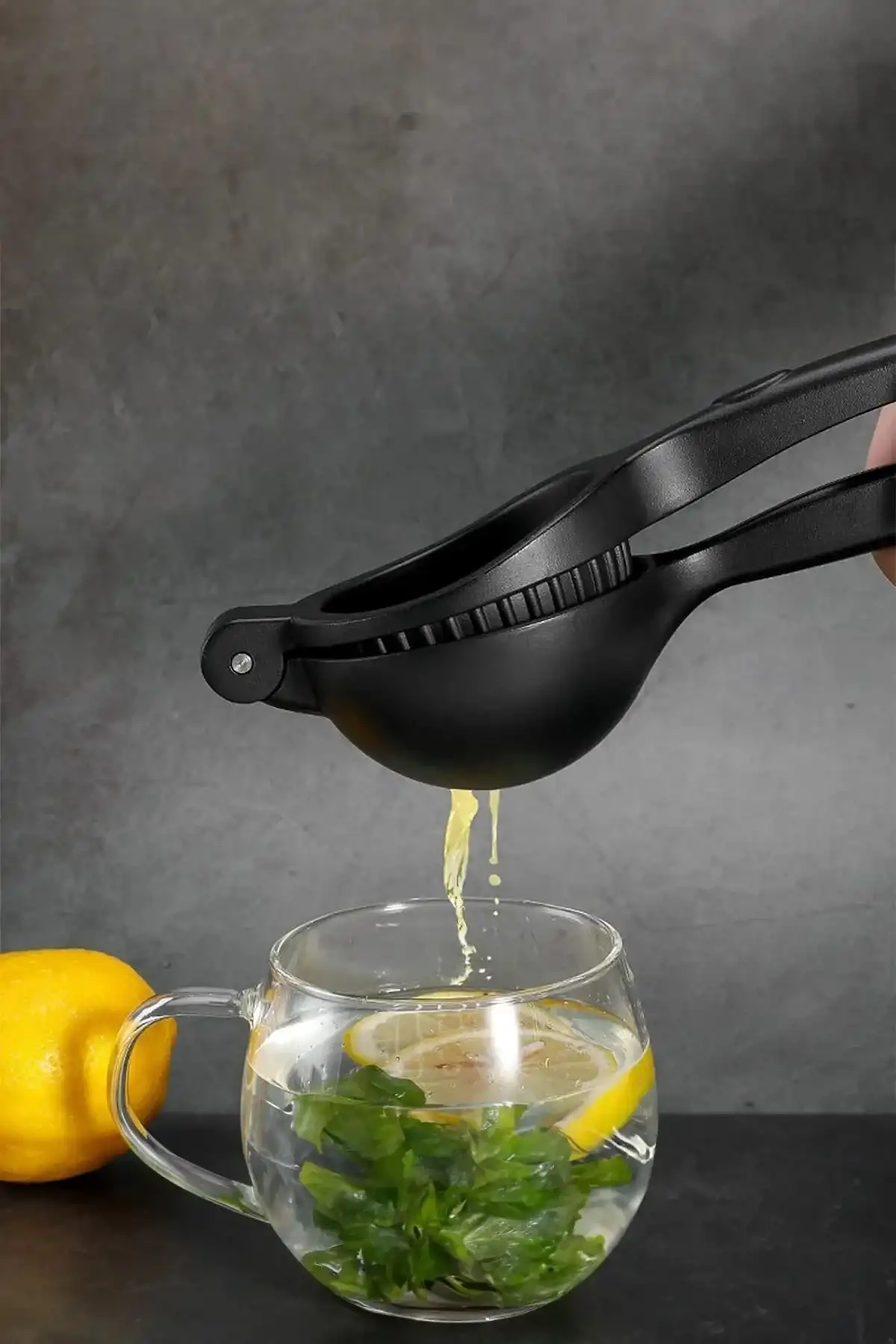 Lüks Döküm Limon Portakal Narenciye Sıkacağı Paslanmaz Siyah Dayanıklı Çok Pratik Mutfak Aleti