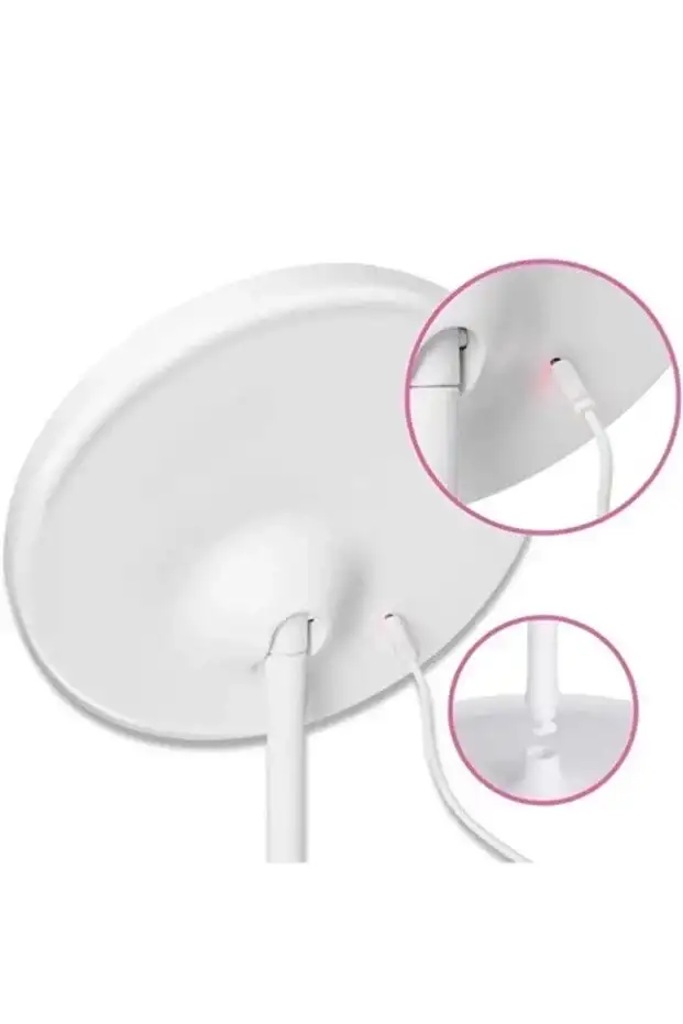 Oval Şarjlı Led Işıklı Makyaj Aynası Dokunmatik Led Makyaj Ayna 90°Ayarlanabilir 3 Modlu Usb Şarjlı